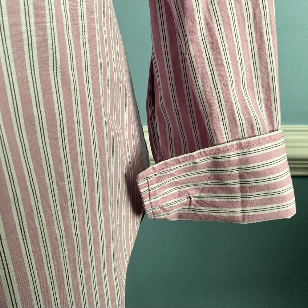 Zara Oversized Striped Button-Up Shirt Button Spring Shirt - Picture 7 of 12